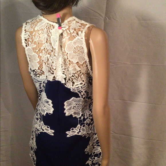 Navy Blue and White Lace Dress from Venus NWT VENUS - Picture 3 of 6